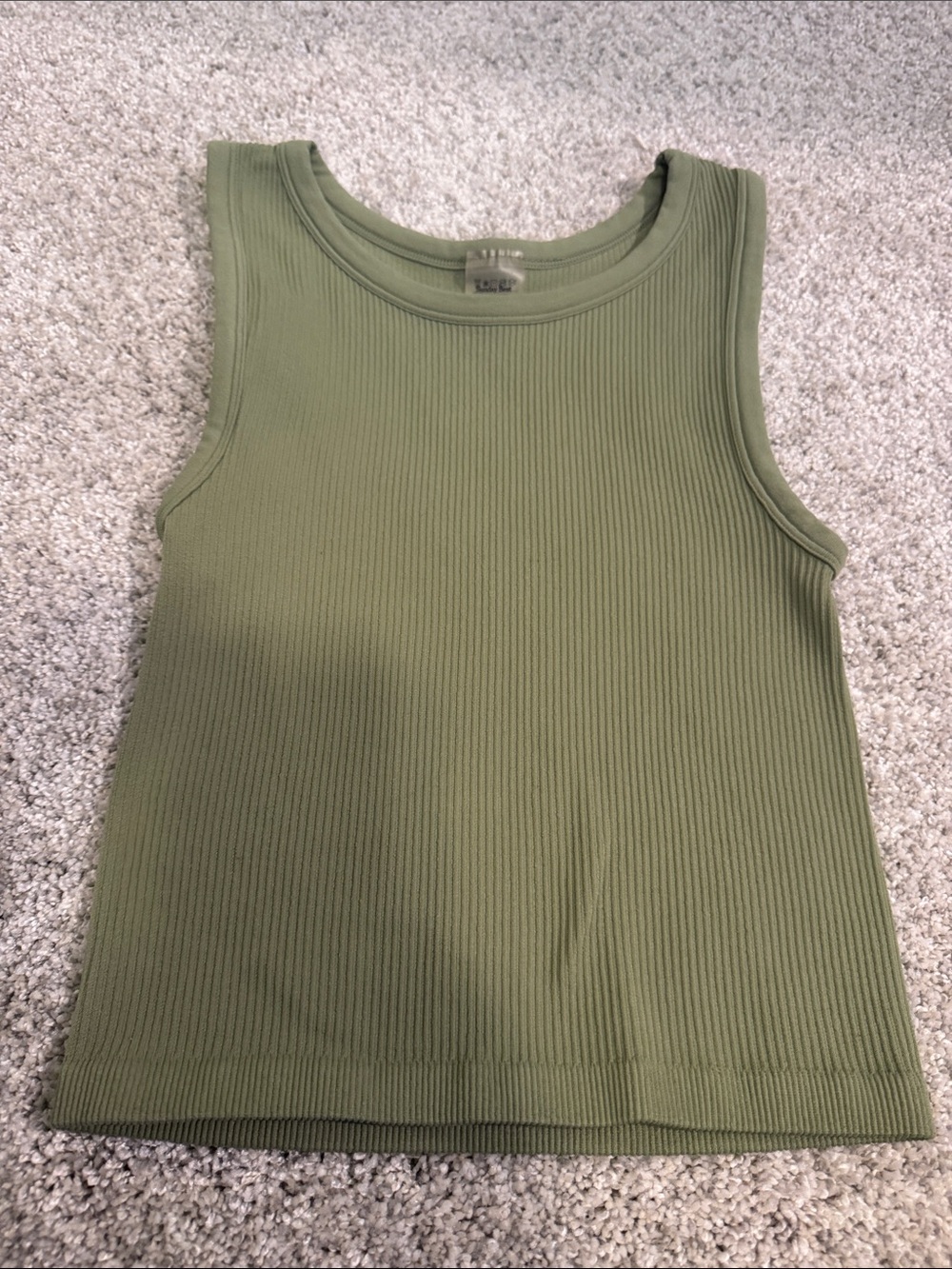 Sunday Best Olive Ribbed Tank Top